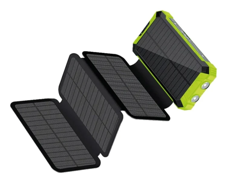 RealPower PB-20000 Solar 20000 mAh Bezprzewodowe ładowanie Czarny, Zielony