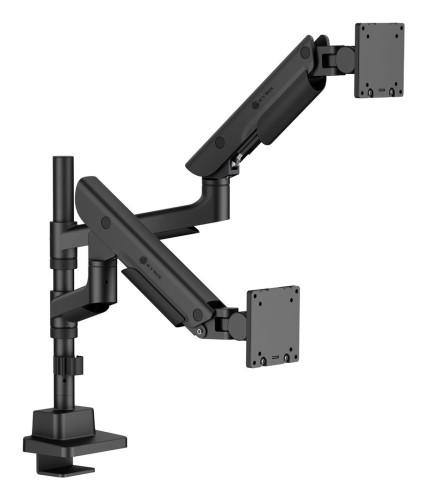 ICY BOX IB-MS702-T uchwyt / stojak do monitorów 144,8 cm (57") Biurko Czarny