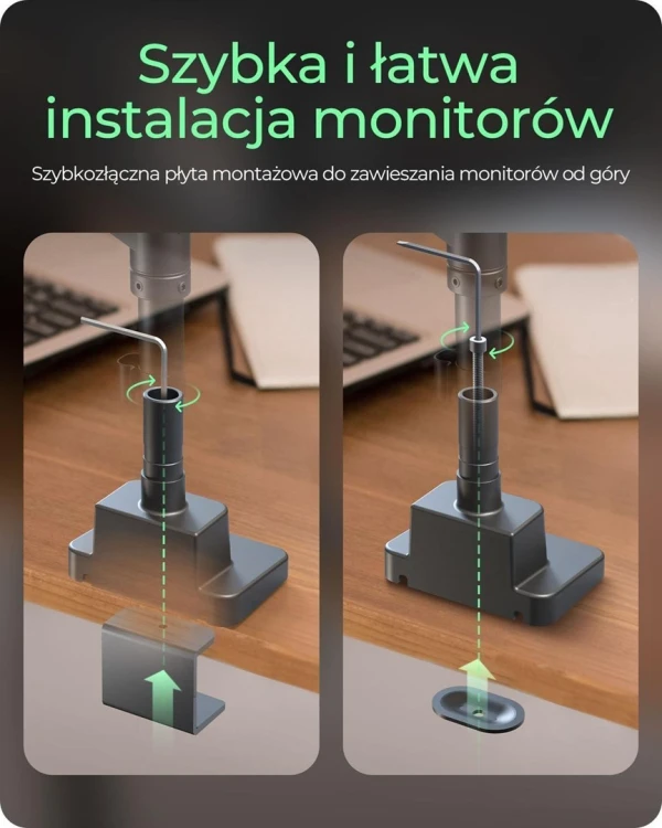 ICY BOX IB-MS702-T uchwyt / stojak do monitorów 144,8 cm (57") Biurko Czarny