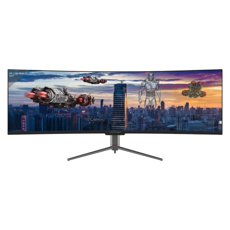 LC-Power LC-M49-DQHD-120-C-Q monitor komputerowy 124,5 cm (49") 5120 x 1440 px UltraWide Quad HD QLED Czarny