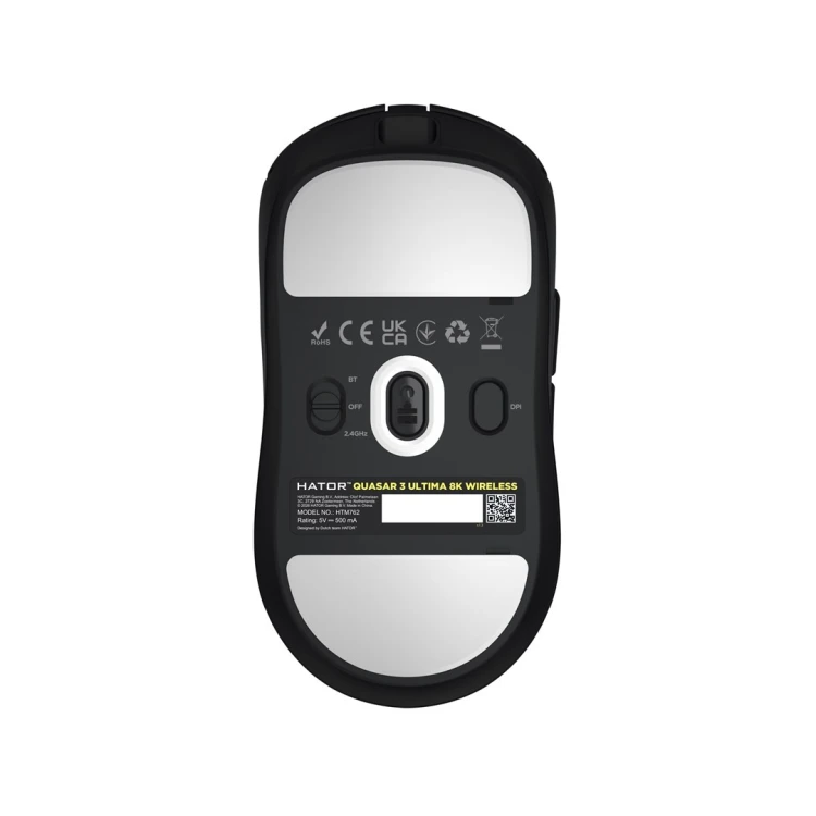 HATOR Quasar 3 Ultima 8K Wireless myszka Gaming Po prawej stronie RF Wireless + Bluetooth + USB Type-C Optyczny 30000 DPI