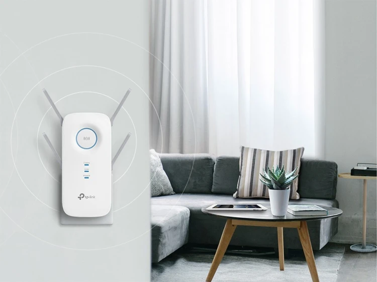 TP-LINK RE650 Nadajnik sieciowy Biały 10, 100, 1000 Mbit/s