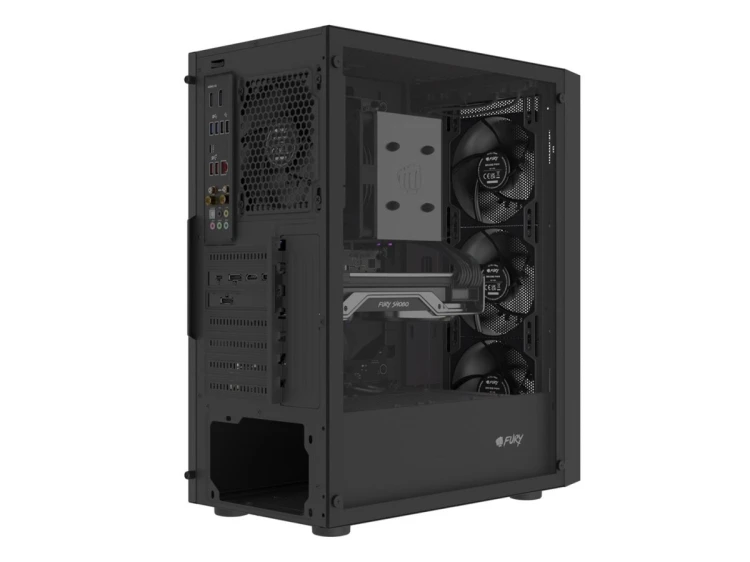 FURY OBUDOWA SHOBO SH8F MIDI TOWER Z OKNEM CZARNA
