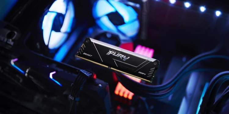 Kingston Technology FURY Beast 64GB 3200MT/s DDR4 CL16 DIMM (Zestaw 2) RGB