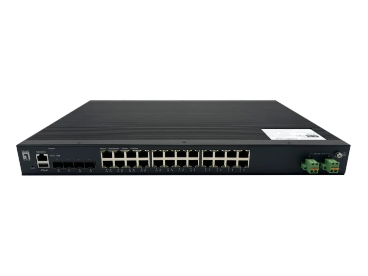 LevelOne IXP-2871 przełącznik sieciowy Zarządzany L2+ Gigabit Ethernet (10/100/1000) Obsługa PoE Czarny