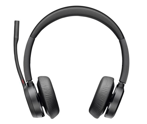 POLY Stereofoniczny zestaw słuchawkowy USB A Voyager 4320 + przejściówka BT700 USB-A + podstawka ładująca