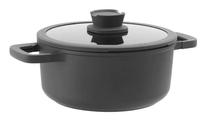BergHOFF 3950593 garnel do zupy 4,4 l Czarny Aluminium, Szkło, Silikon