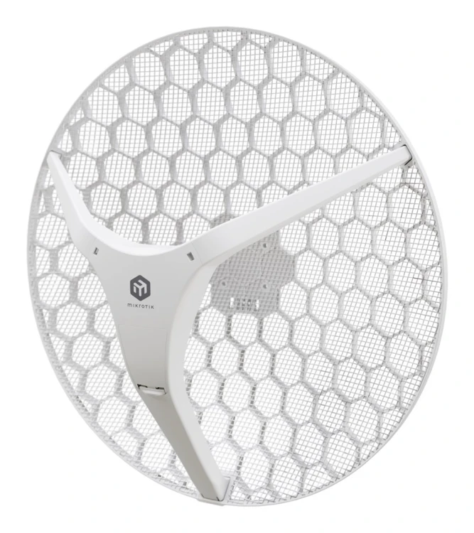 Router MIKROTIK RouterBOARD LHG-5axD-XL + L3 (800MHz; 256MB RAM, 1xGLAN, 1x 5GHz 802.11ax; 27dBi antena) outdoor