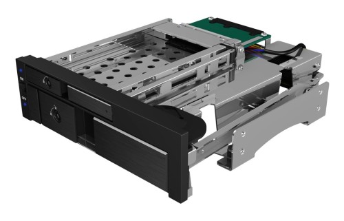 ICY BOX IB-173SSK 13,3 cm (5.25") Taca napędu pamięci masowej Czarny