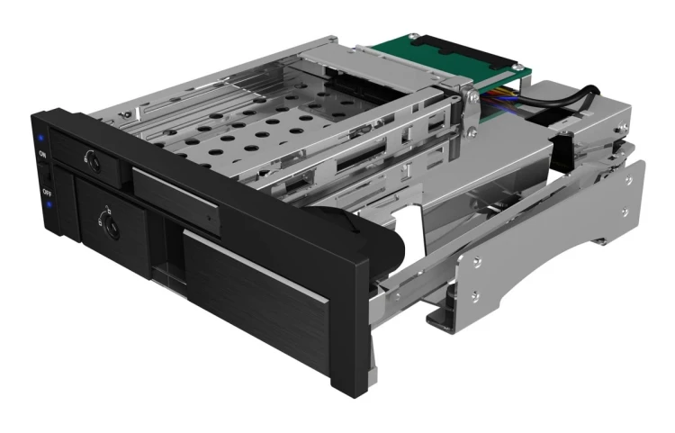 ICY BOX IB-173SSK 13,3 cm (5.25") Taca napędu pamięci masowej Czarny