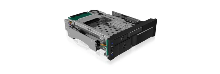 ICY BOX IB-173SSK 13,3 cm (5.25") Taca napędu pamięci masowej Czarny