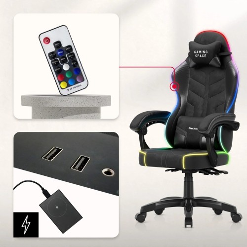Fotel gamingowy Huzaro Force 2.7 RGB Black