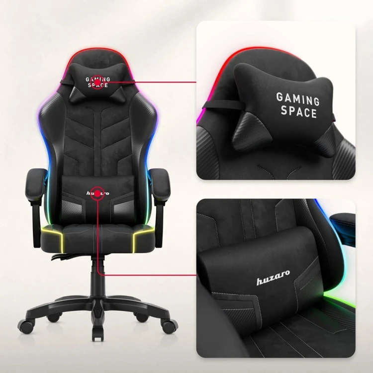 Fotel gamingowy Huzaro Force 2.7 RGB Black