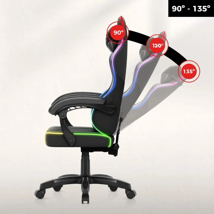 Fotel gamingowy Huzaro Force 2.7 RGB Black