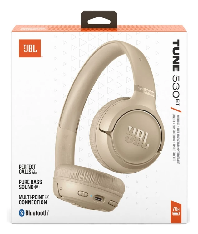 JBL TUNE530BTBEG Słuchawki nauszne BT beżowe