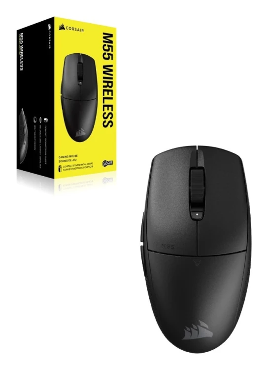 Corsair M55 myszka Gaming Po prawej stronie RF Wireless + Bluetooth + USB Type-A Optyczny 24000 DPI