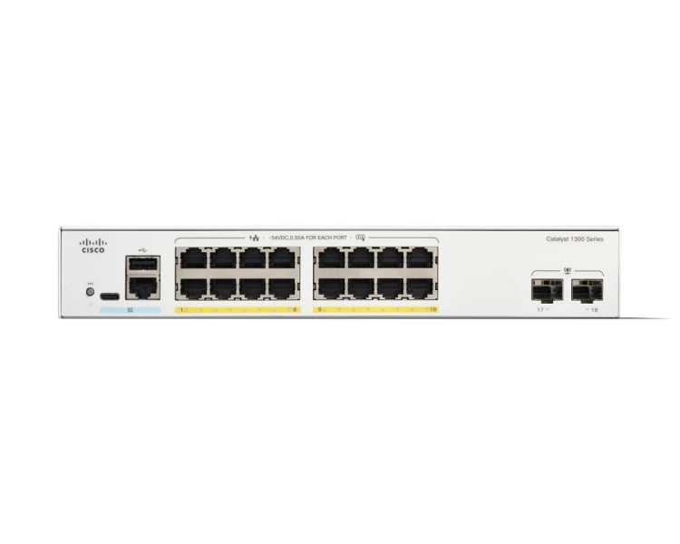 Cisco C1300-16FP-2G łącza sieciowe Zarządzany L2/L3 Gigabit Ethernet (10/100/1000) Biały