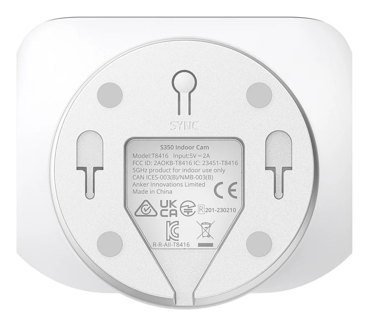 Kamera IP Anker Eufy S350 | Obiektyw szerokokątny | Blat stołu | Karta Micro SD, maks. 128 GB | Biały