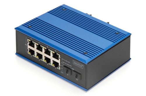 Industrialny 8+2-Port Gigabit Ethernet Switch 8 Port GE RJ 54, 2 GE SFP Port