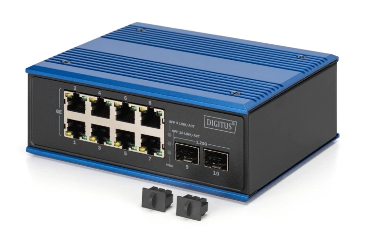 Industrialny 8+2-Port Gigabit Ethernet Switch 8 Port GE RJ 54, 2 GE SFP Port