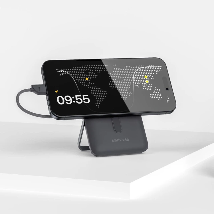 Bezprzewodowy Powerbank 4smarts Enterprise Pocket gwiezdny szary