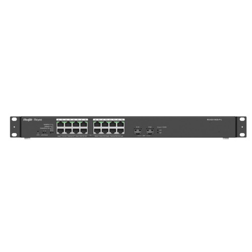 Ruijie Networks RG-ES118GS-P-L przełącznik sieciowy Nie zarządzany L2 Gigabit Ethernet (10/100/1000) Obsługa PoE Czarny
