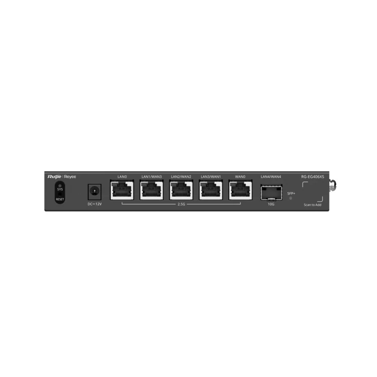 Ruijie Networks RG-EG406XS ruter 2.5 Gigabit Ethernet, 10 Gigabit Ethernet Czarny