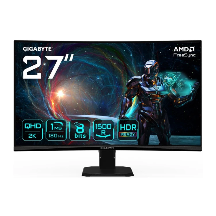 GIGABYTE GS27QCA monitor komputerowy 68,6 cm (27") 2560 x 1440 px Quad HD LED Czarny