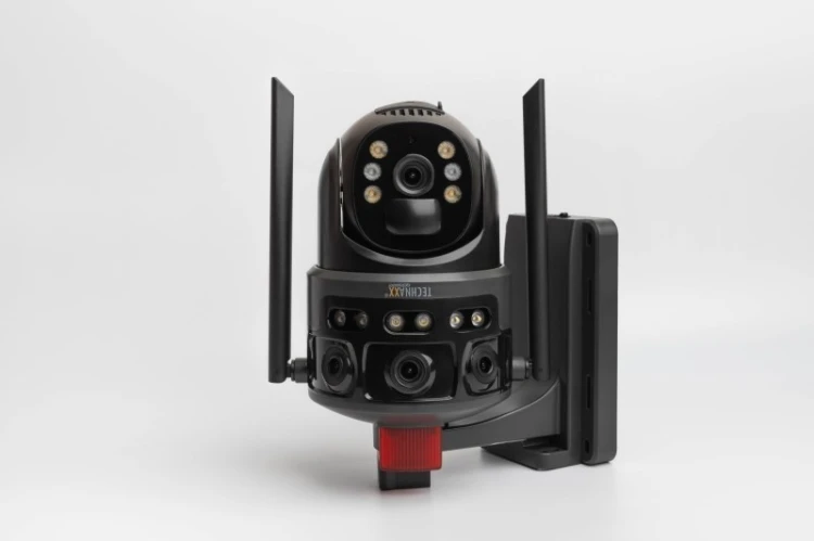 Kamera zewnętrzna podwójna 4G 3MP+3MP + panel słoneczny Technaxx TX-329