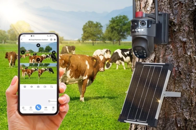 Kamera zewnętrzna podwójna 4G 3MP+3MP + panel słoneczny Technaxx TX-329