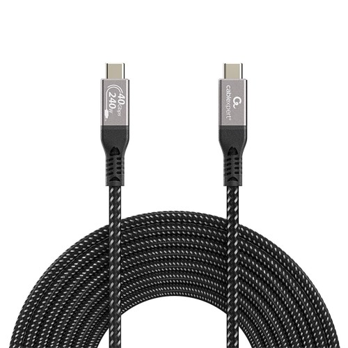 GEMBIRD KABEL DO ŁADOWANIA I TRANSMISJI DANYCH PREMIUM USB 4 TYPE-C 40 GB/S, 240 W, 0.3 M
