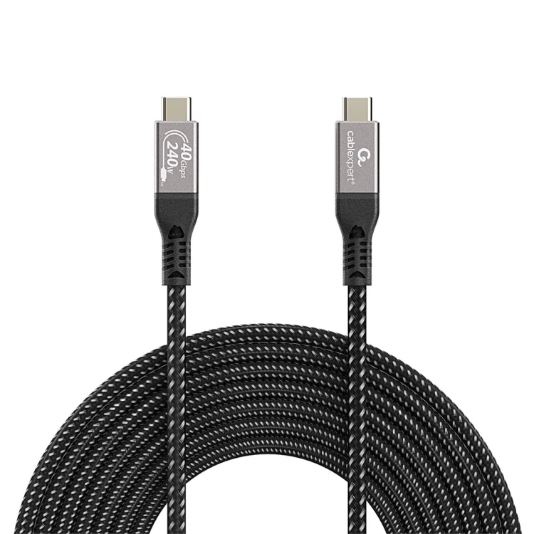 GEMBIRD KABEL DO ŁADOWANIA I TRANSMISJI DANYCH PREMIUM USB 4 TYPE-C 40 GB/S, 240 W, 0.3 M