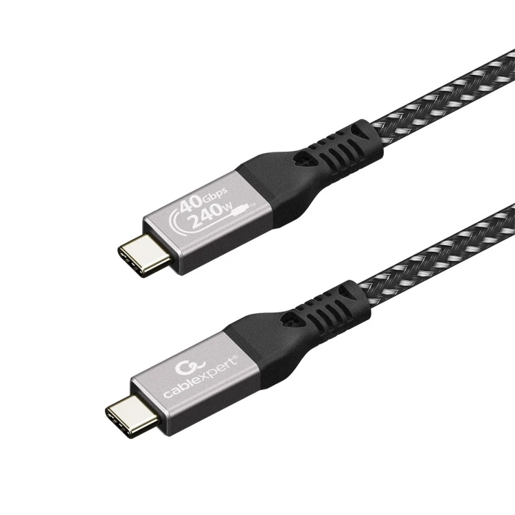 GEMBIRD KABEL DO ŁADOWANIA I TRANSMISJI DANYCH PREMIUM USB 4 TYPE-C 40 GB/S, 240 W, 0.3 M