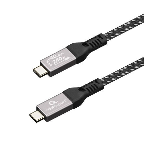 GEMBIRD KABEL DO ŁADOWANIA I TRANSMISJI DANYCH PREMIUM USB 4 TYPE-C 40 GB/S, 240 W, 0.5 M