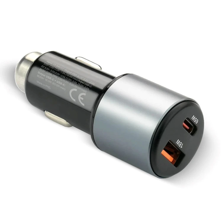 EVERACTIVE ŁADOWARKA SAMOCHODOWA 1 X USB QC3.0, 1 X USB-C PD 83W CZARNA CC-60Q