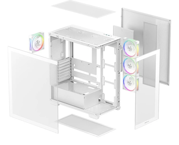 Obudowa DeepCool CG580 4F V2 Midi Tower Biała R-CG580-WHADA4-G-2