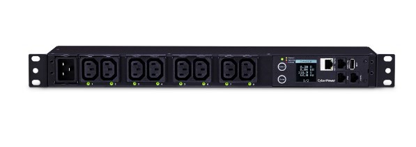 CyberPower PDU81005 rozdzielacz zasilania PDU 1U Czarny 8 Gniazdo(a) sieciowe