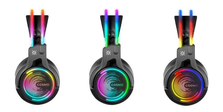 DEFENDER SŁUCHAWKI NAUSZNE Z MIKROFONEM COSMO PRO 7.1 PODŚWIETLENIE RGB 64536