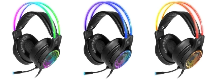 DEFENDER SŁUCHAWKI NAUSZNE Z MIKROFONEM COSMO PRO 7.1 PODŚWIETLENIE RGB 64536