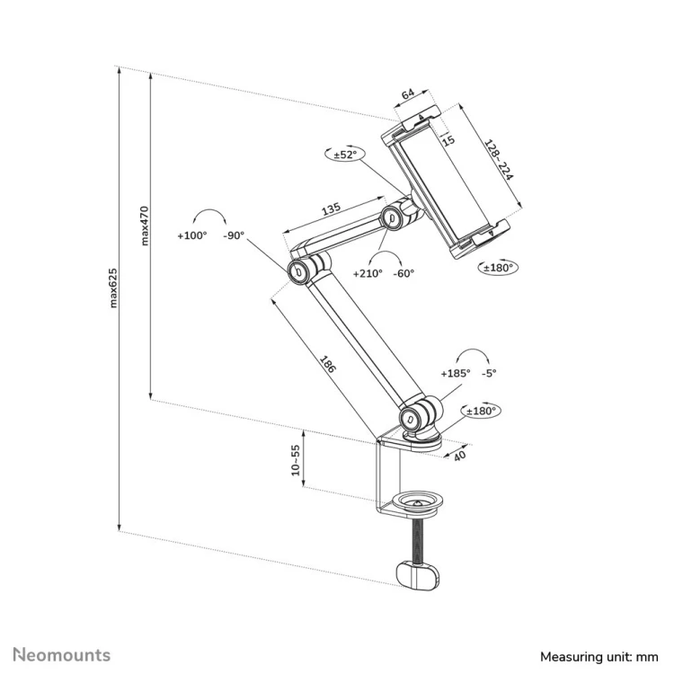 Podstawka do tabletu kolor biały model DS15-545WH1 marki Neomounts