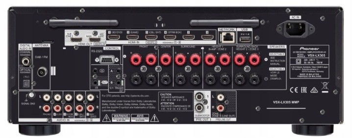 Amplituner kina domowego Pioneer VSX-LX505 czarny
