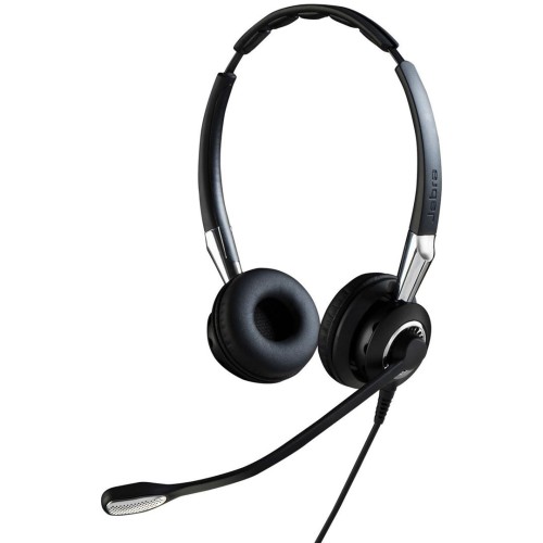 Jabra Biz 2400 II QD Duo NC Zestaw słuchawkowy Przewodowa Opaska na głowę Biuro/centrum telefoniczne Czarny, Srebrny