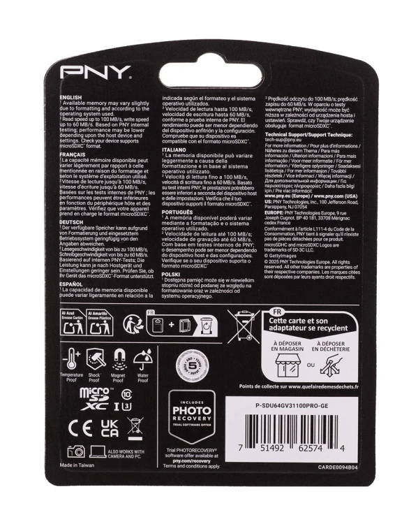 Karta pamięci PNY PRO Elite microSDXC 64GB