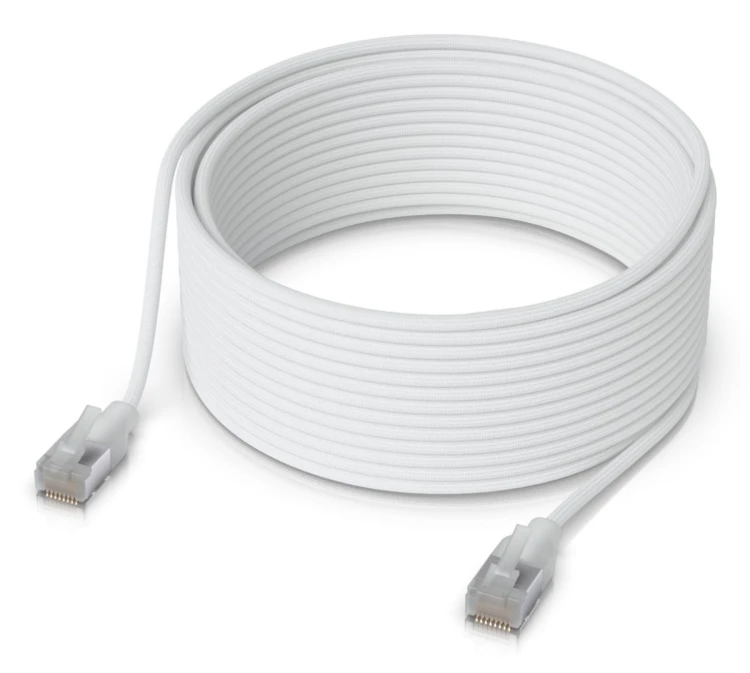 Ubiquiti UACC-Cable-Patch-EL-C6A-15M-W kabel sieciowy Półprzezroczysty, Biały Cat6a