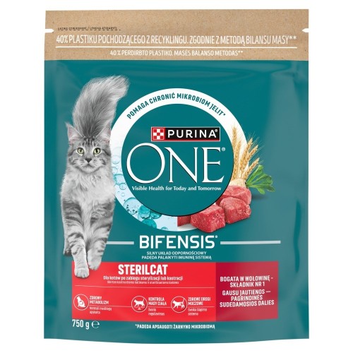 Purina ONE Sterilcat Wołowina i Pszenica 750g