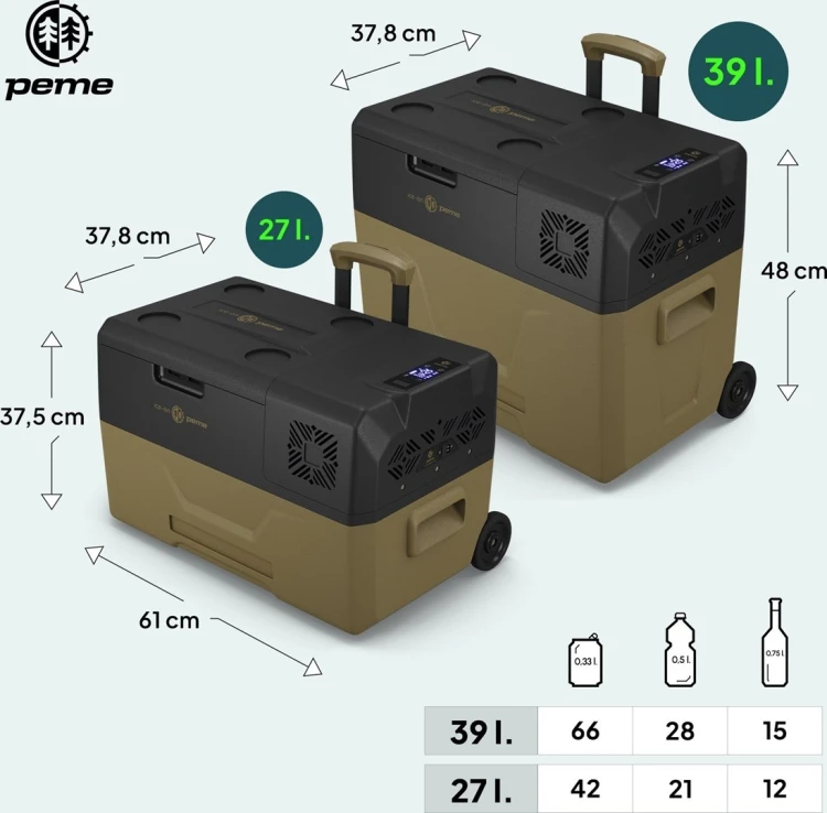 Peme Expedition 39 L lodówka podróżna Prąd elektryczny Brązowy