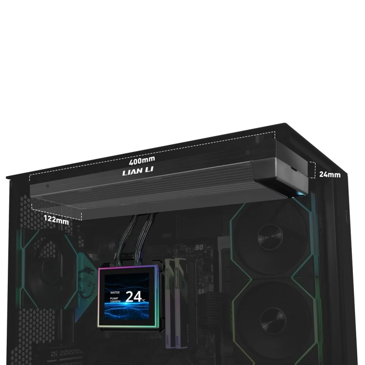 Lian Li HydroShift II LCD-S 360 Fanless Procesor Zestaw do chłodzenia płynami Czarny 1 szt.