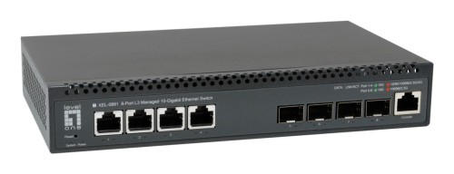 LevelOne XEL-0891 Zarządzany L3 10G Ethernet (100/1000/10000) Desktop Szary