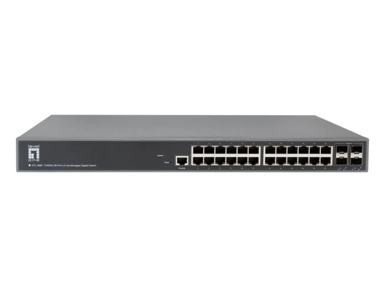 LevelOne GTL-2885 przełącznik sieciowy Zarządzany L3 Gigabit Ethernet (10/100/1000) Szary