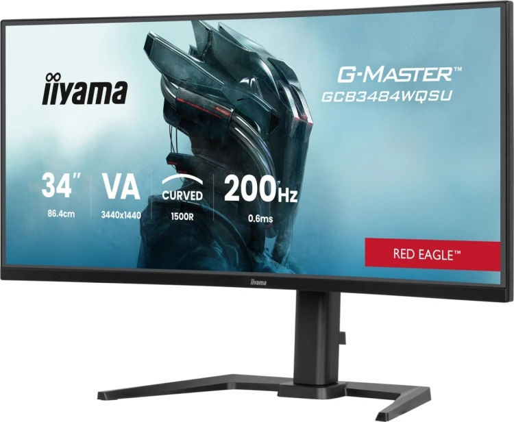 iiyama G-MASTER GCB3484WQSU-B2 34IN PRO-GAMING 0.4MS VA LCD 3440X144 monitor komputerowy 86,4 cm (34") 3440 x 1440 px UltraWide Quad HD Czarny
